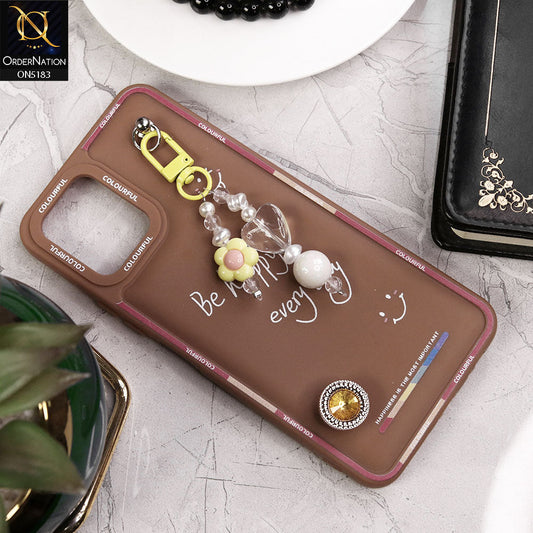 Vivo Y15a Cover - Brown - New Colorful Candy Colors Happiness Series Soft Protective Case