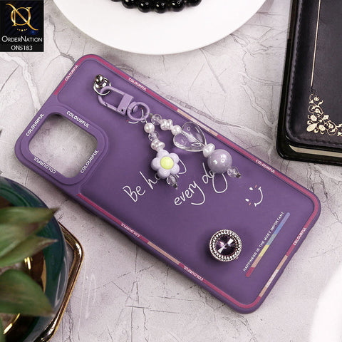 Vivo Y10 Cover - Purple - New Colorful Candy Colors Happiness Series Soft Protective Case