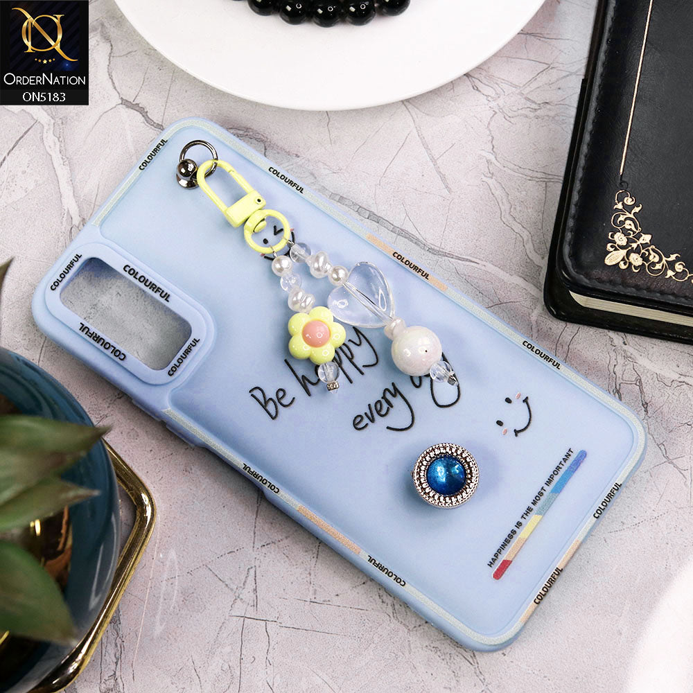 Vivo Y11s Cover - Blue - New Colorful Candy Colors Happiness Series Soft Protective Case