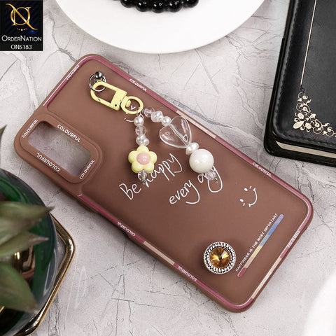 Vivo Y20T Cover - Brown - New Colorful Candy Colors Happiness Series Soft Protective Case