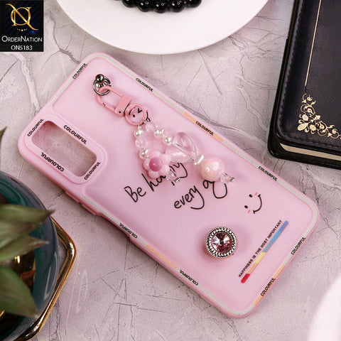 Vivo Y20T Cover - Pink - New Colorful Candy Colors Happiness Series Soft Protective Case