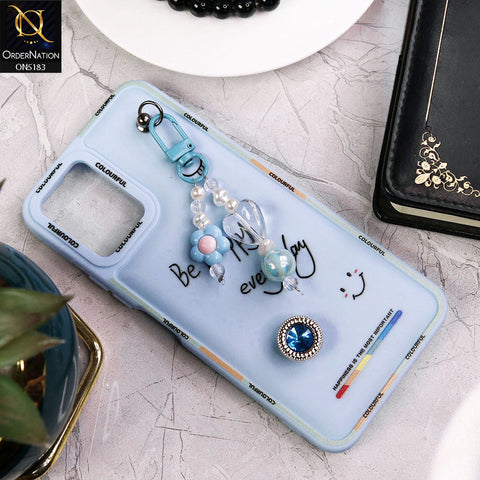 Vivo Y21G Cover - Blue - New Colorful Candy Colors Happiness Series Soft Protective Case