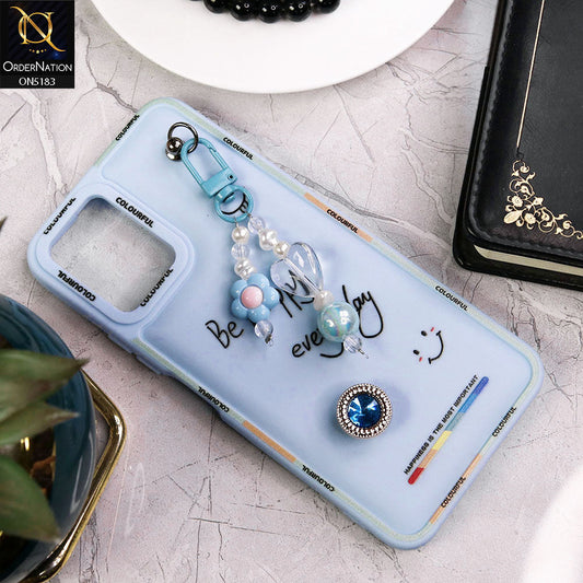 Vivo Y21s Cover - Blue - New Colorful Candy Colors Happiness Series Soft Protective Case