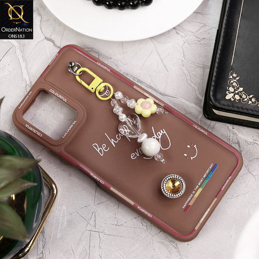 Vivo Y21 Cover - Brown - New Colorful Candy Colors Happiness Series Soft Protective Case