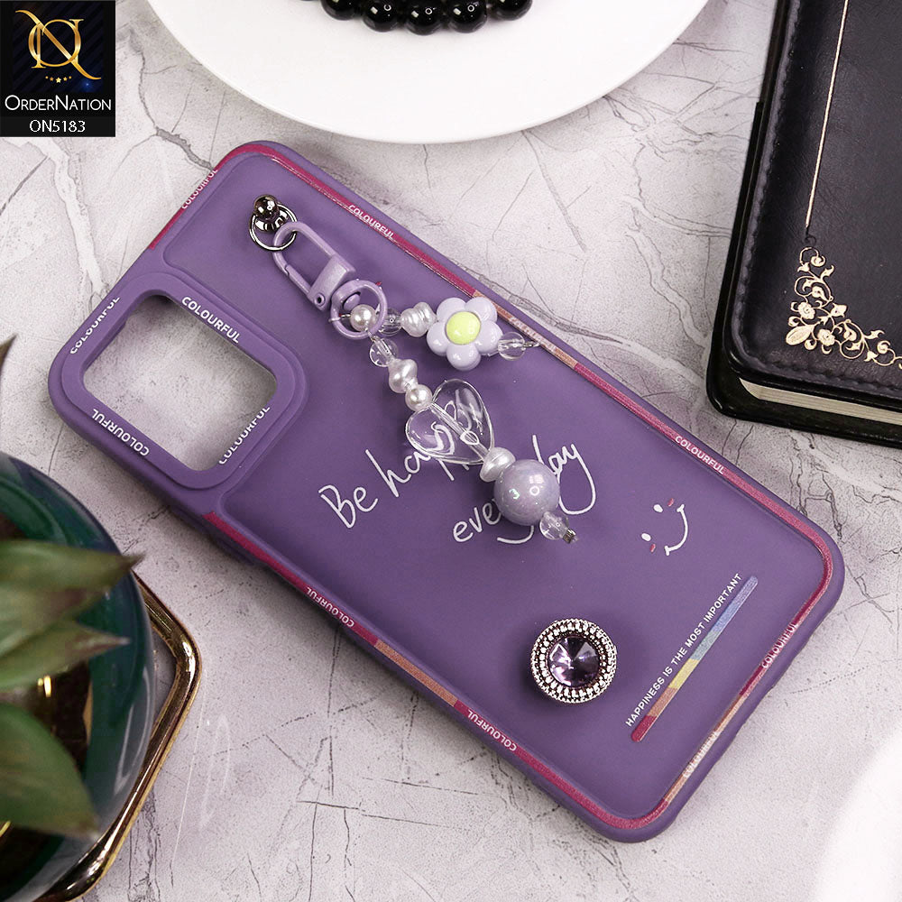 Vivo Y21 Cover - Purple - New Colorful Candy Colors Happiness Series Soft Protective Case