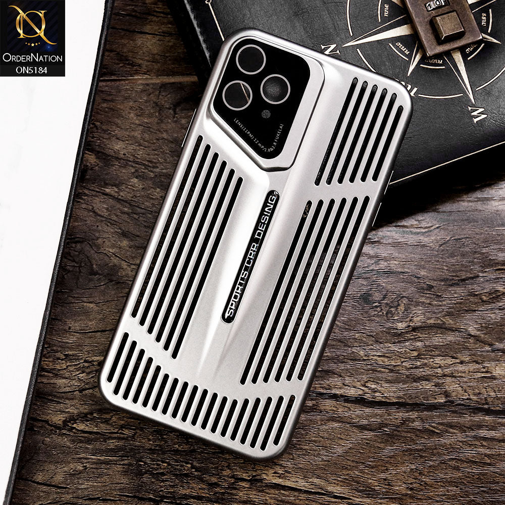 iPhone 11 Pro Max Cover - Black - Titanium - Premium Sports Car Design Breathable Mesh Grill Design PC Shell Case