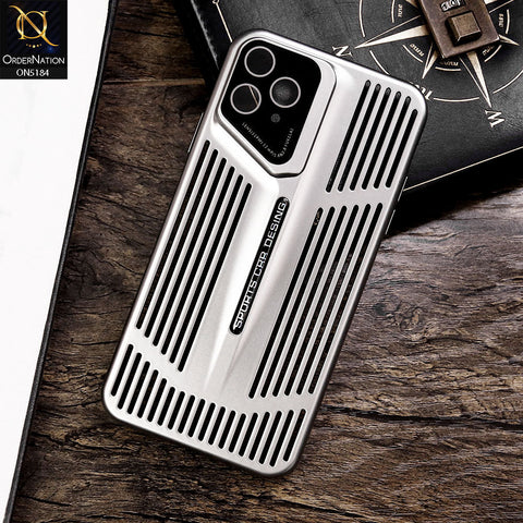 iPhone 11 Pro Max Cover - Black - Titanium - Premium Sports Car Design Breathable Mesh Grill Design PC Shell Case