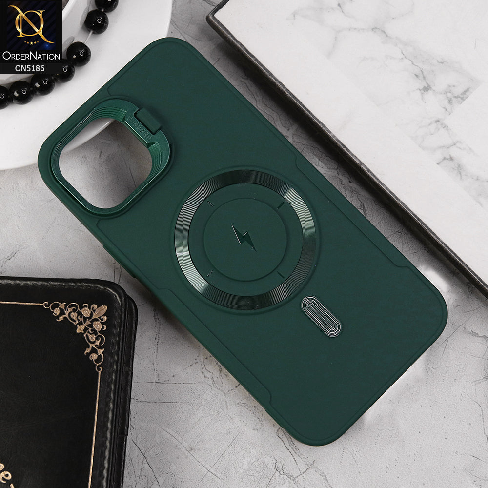 IPhone 11 Pro Max Cover - Dark Green - New Original MagSafe Magnetic Camera Kickstand Case