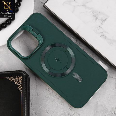 IPhone 14 Pro Max Cover - Dark Green - New Original MagSafe Magnetic Camera Kickstand Case