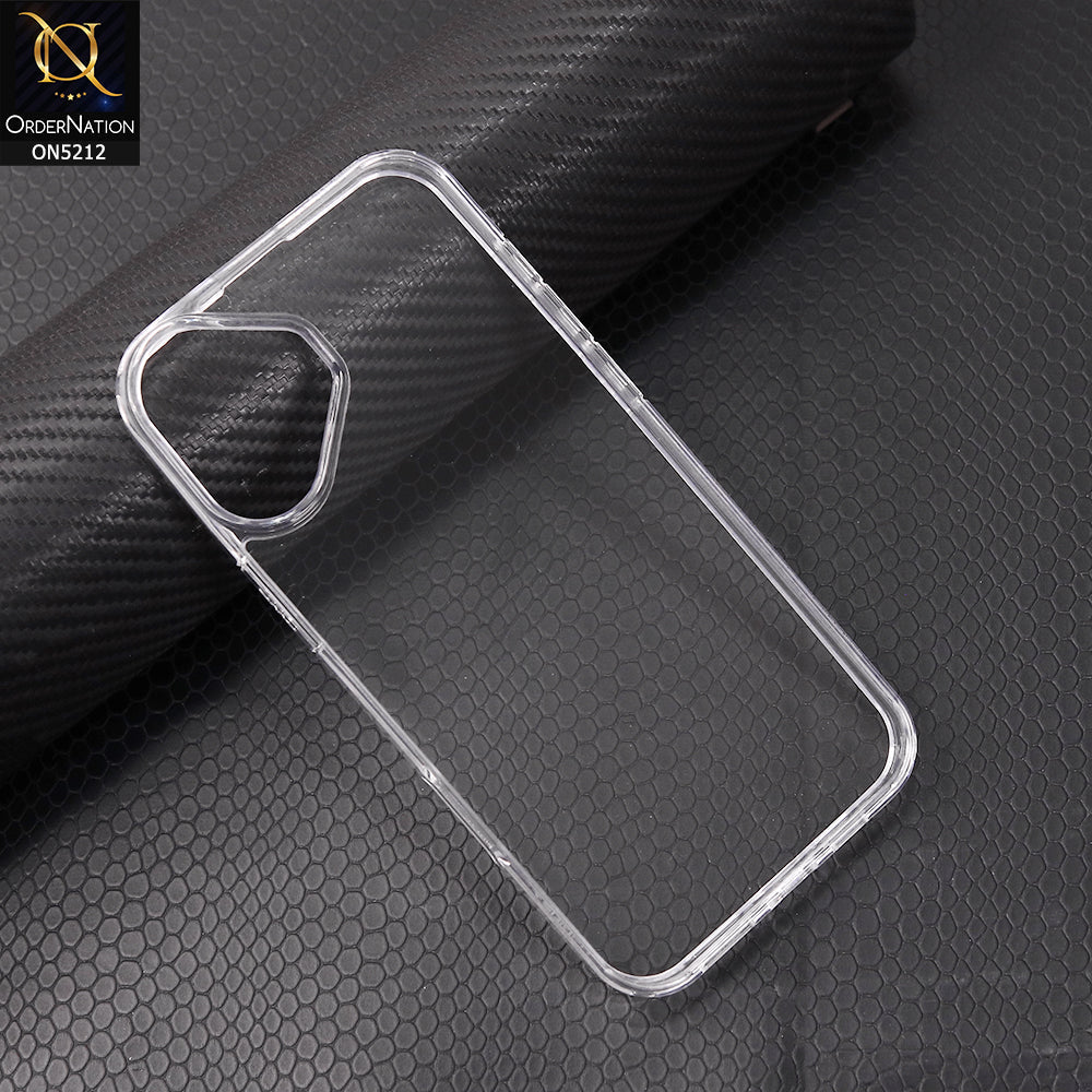 iPhone 16 Plus Cover - Transparent - Neo Hybrid Crystal Series Transparent Protective Soft Borders Case