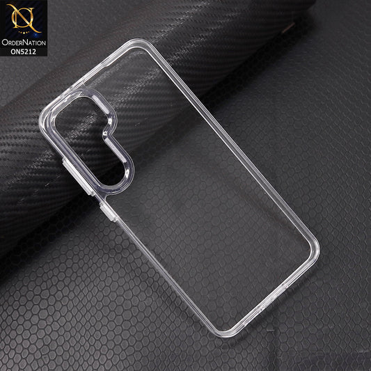 Samsung Galaxy S24 FE Cover - Transparent - Neo Hybrid Crystal Series Transparent Protective Soft Borders Case