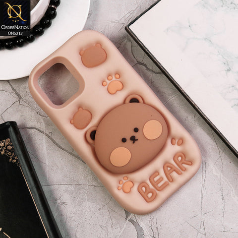 iPhone 12 Pro Cover - Skin - Cute 3D Kawaii Cartoon Hidden Pop Holder Stand Soft Silicone Case