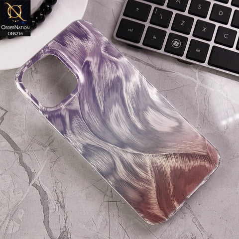 iPhone 12 Pro Max Cover - Multi - Luxury Silver-Plated Dreamy Feather Colorful Gradient Soft Case