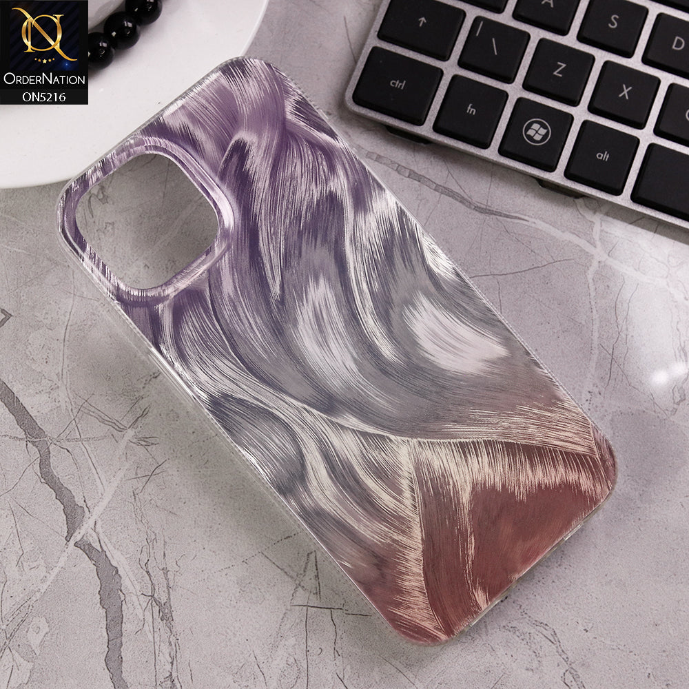 iPhone 13 Cover - Multi - Luxury Silver-Plated Dreamy Feather Colorful Gradient Soft Case