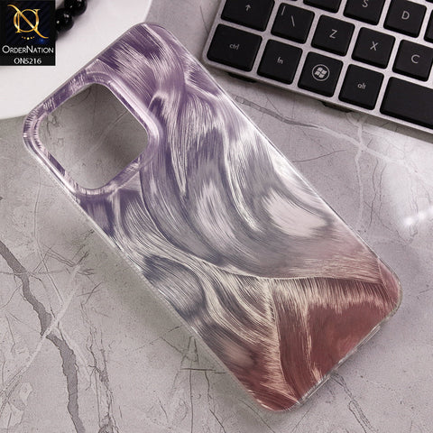 iPhone 13 Pro Max Cover - Multi - Luxury Silver-Plated Dreamy Feather Colorful Gradient Soft Case