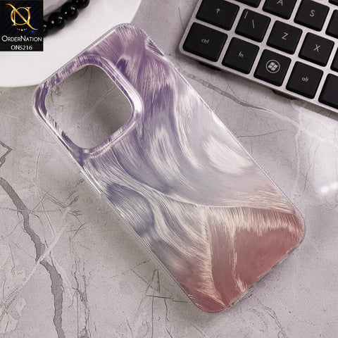 iPhone 13 Pro Cover - Multi - Luxury Silver-Plated Dreamy Feather Colorful Gradient Soft Case