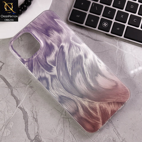 iPhone 14 Plus Cover - Multi - Luxury Silver-Plated Dreamy Feather Colorful Gradient Soft Case