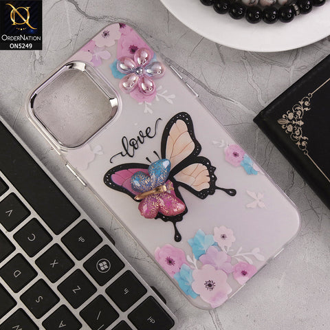 iPhone 12 Pro Max Cover - Design 1 - New Love Butterfly Series Soft Border Protective Case