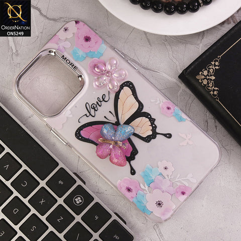 iPhone 14 Pro Max Cover - Design 1 - New Love Butterfly Series Soft Border Protective Case