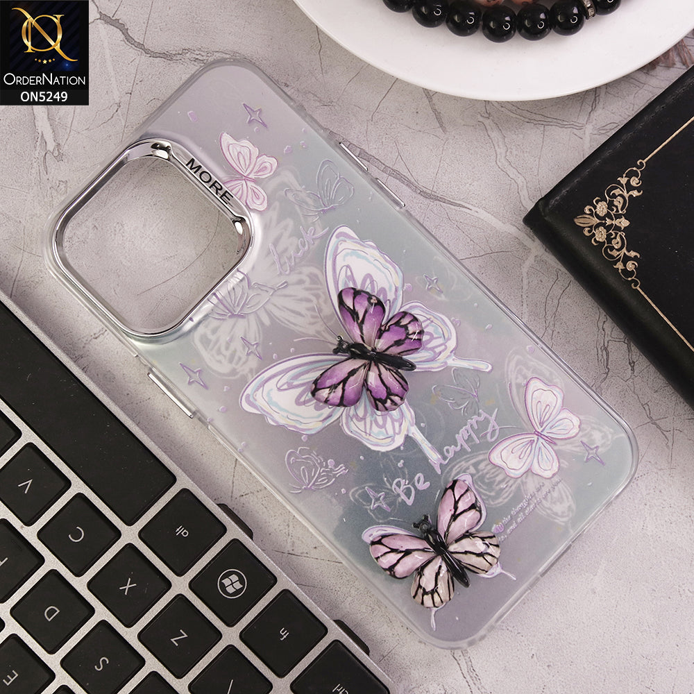 iPhone 14 Pro Max Cover - Design 2 - New Love Butterfly Series Soft Border Protective Case