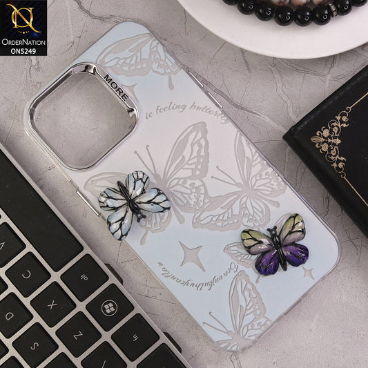 iPhone 14 Pro Max Cover - Design 5 - New Love Butterfly Series Soft Border Protective Case