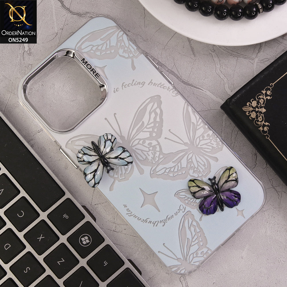 iPhone 13 Pro Max Cover - Design 5 - New Love Butterfly Series Soft Border Protective Case