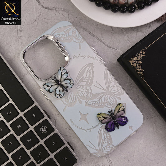 iPhone 16 Pro Cover - Design 5 - New Love Butterfly Series Soft Border Protective Case