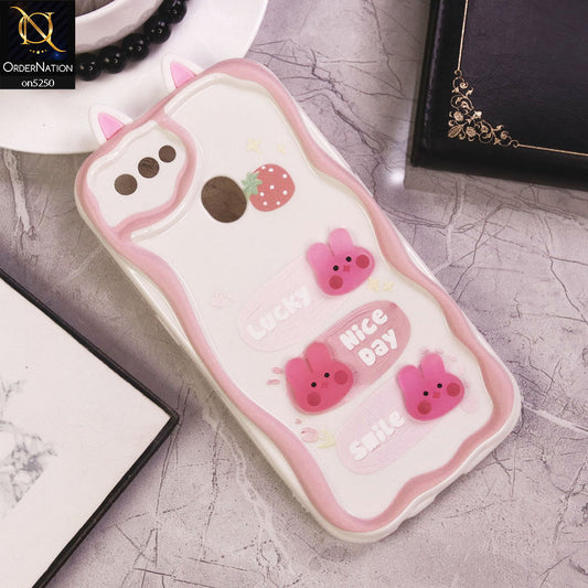 Oppo A7 Cover - Design 7 - Cute 3D Cartoon Soft Silicon Helix Soft Borders Camera Protection Case