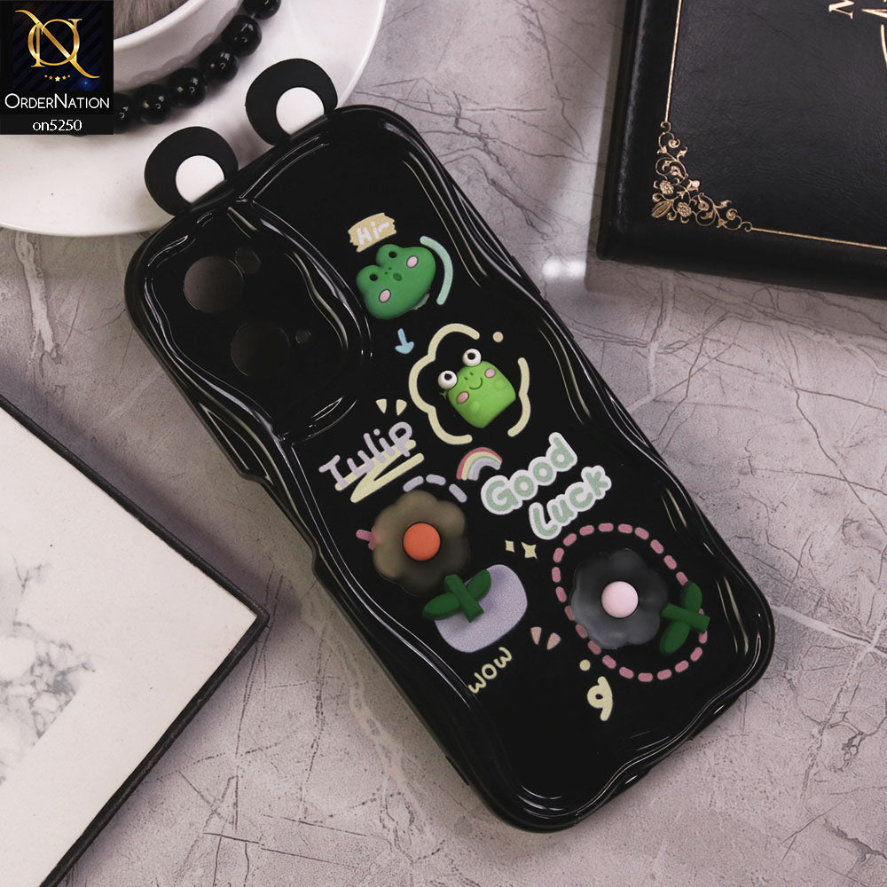 Oppo A36 Cover - Design 2 - Cute 3D Cartoon Soft Silicon Helix Soft Borders Camera Protection Case