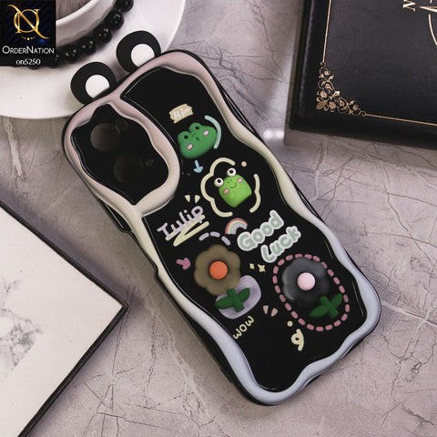 Oppo A76 Cover - Design 3 - Cute 3D Cartoon Soft Silicon Helix Soft Borders Camera Protection Case