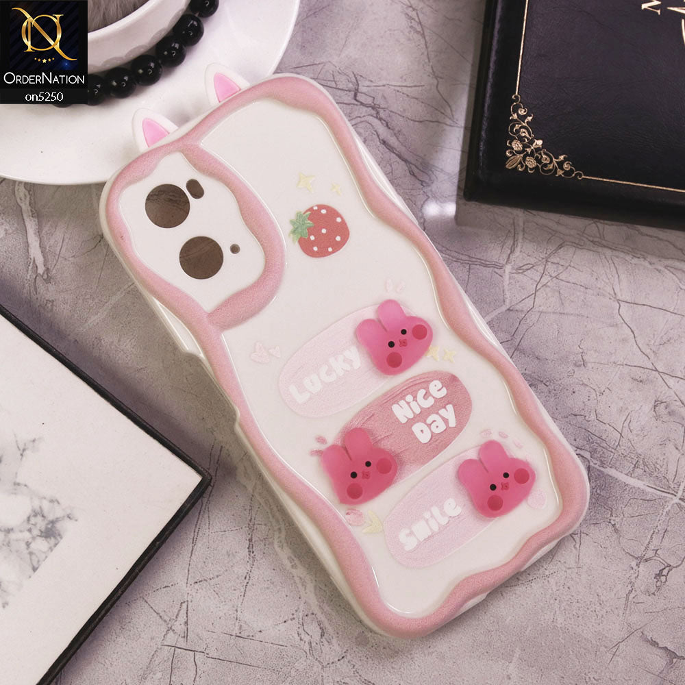 Oppo A36 Cover - Design 7 - Cute 3D Cartoon Soft Silicon Helix Soft Borders Camera Protection Case