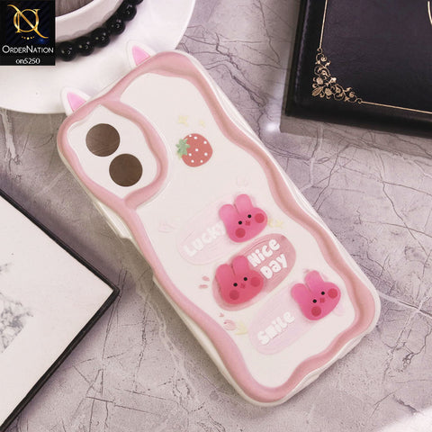 Oppo A18 Cover - Design 7 - Cute 3D Cartoon Soft Silicon Helix Soft Borders Camera Protection Case