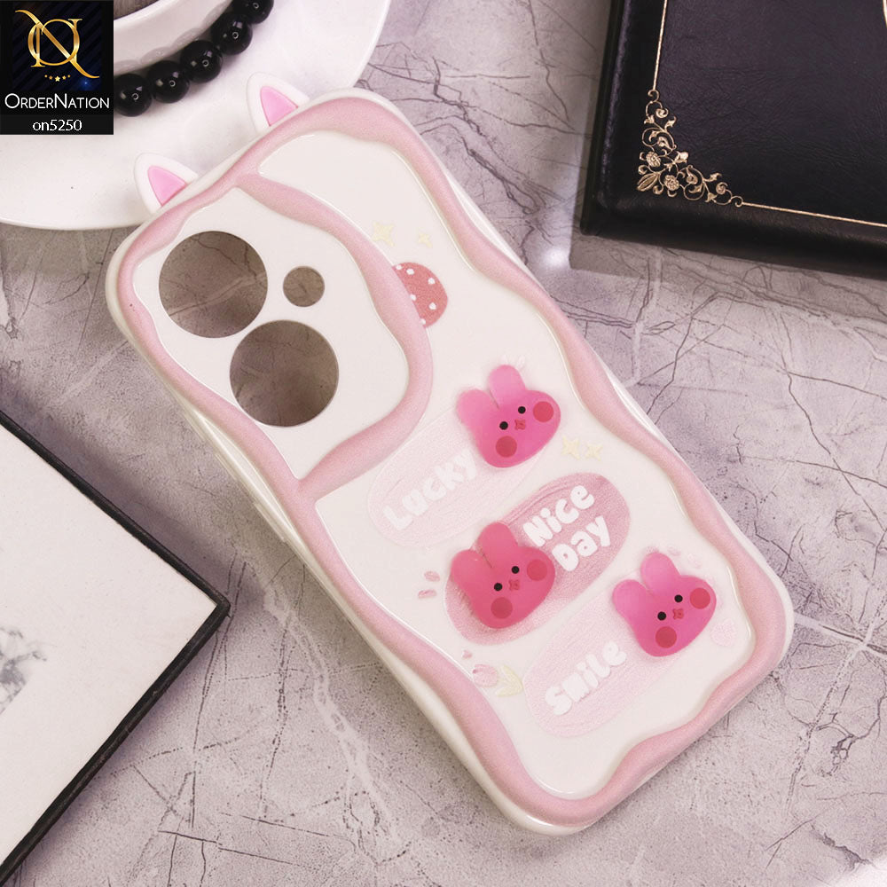 Oppo Reno 11F 5G Cover - Design 7 - Cute 3D Cartoon Soft Silicon Helix Soft Borders Camera Protection Case