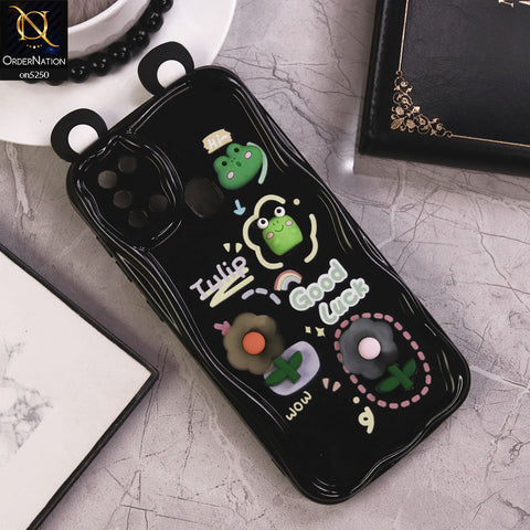 Samsung Galaxy A21s Cover - Design 2 - Cute 3D Cartoon Soft Silicon Helix Soft Borders Camera Protection Case