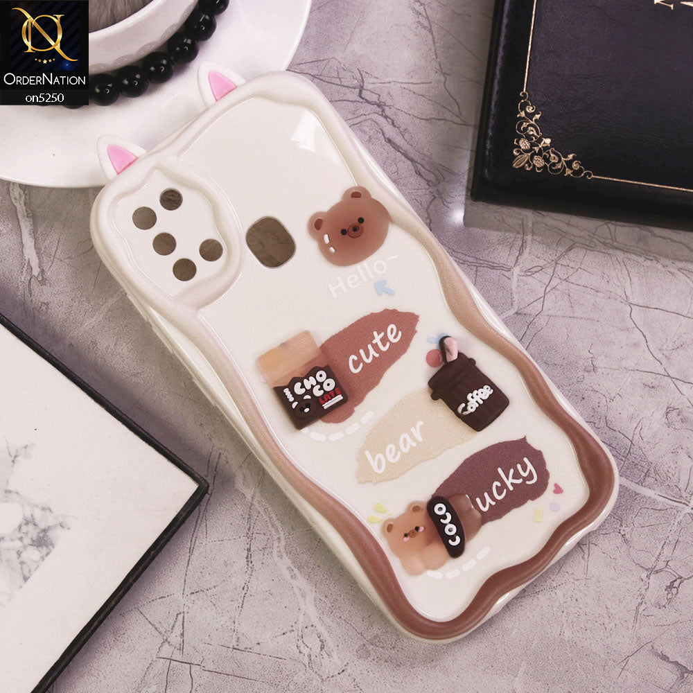 Samsung Galaxy A21s Cover - Design 5 - Cute 3D Cartoon Soft Silicon Helix Soft Borders Camera Protection Case