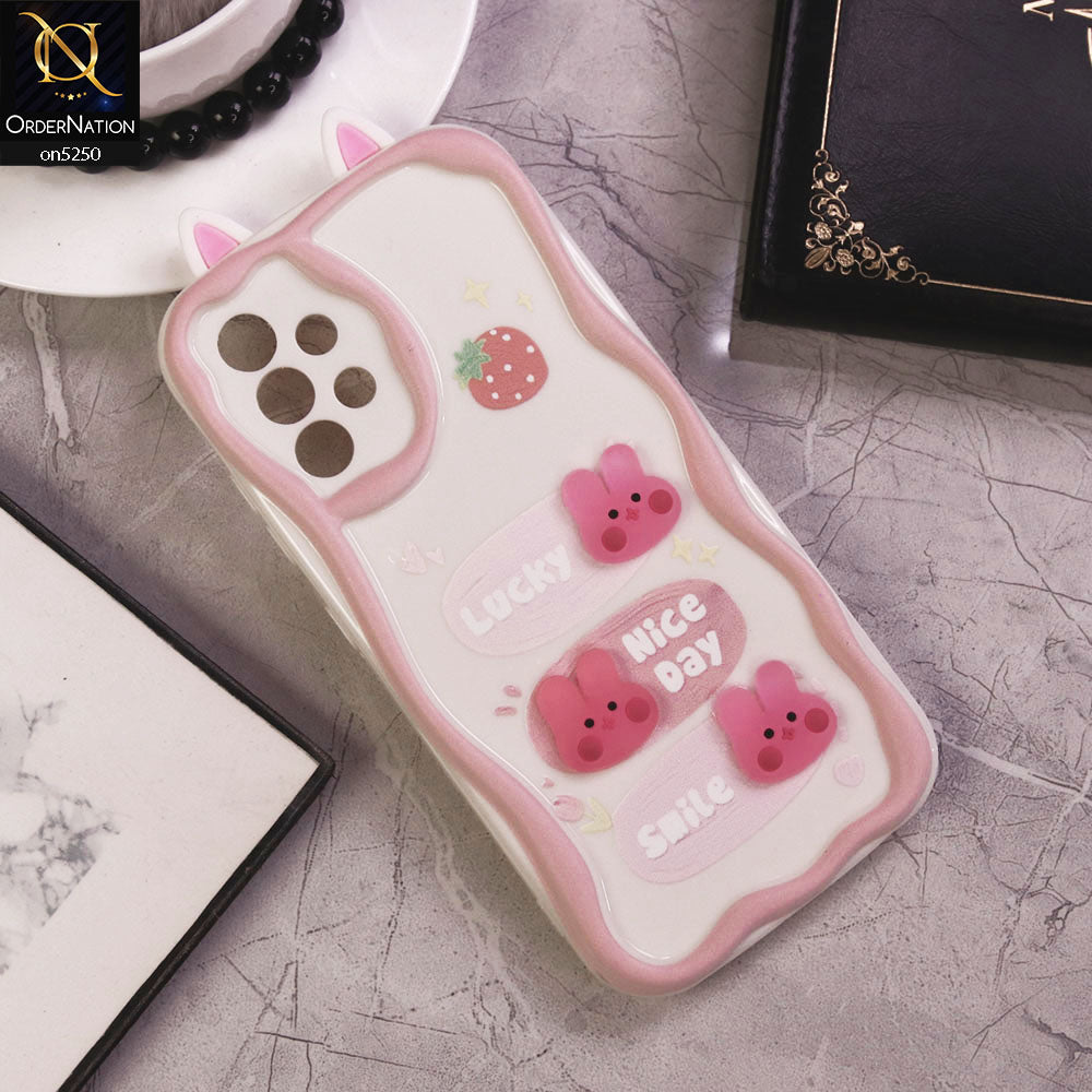 Samsung Galaxy A32 Cover - Design 7 - Cute 3D Cartoon Soft Silicon Helix Soft Borders Camera Protection Case