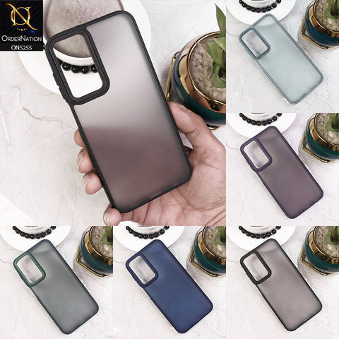 Vivo Y20s Cover - Black - New Color Translucent Matte Shockproof Soft Borders Case