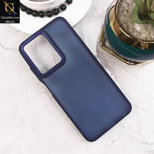 Infinix Hot 30i Cover - Blue - New Color Translucent Matte Shockproof Soft Borders Case