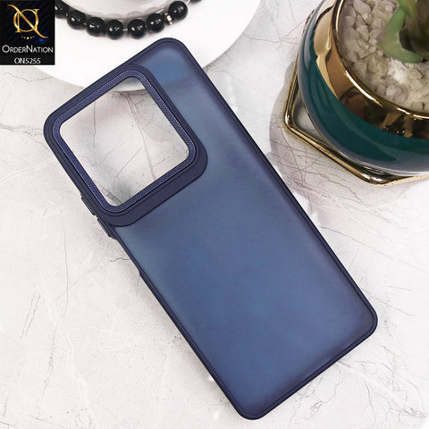 Infinix Hot 40 Pro Cover - Blue - New Color Translucent Matte Shockproof Soft Borders Case