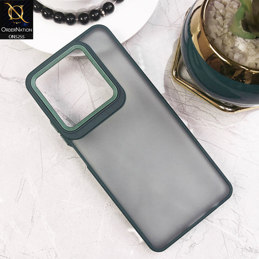 Infinix Hot 40 Cover - Green - New Color Translucent Matte Shockproof Soft Borders Case