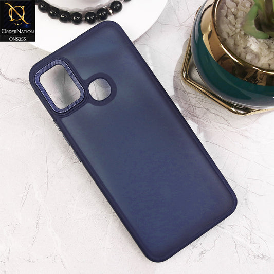 Infinix Hot 9 Play Cover - Blue - New Color Translucent Matte Shockproof Soft Borders Case