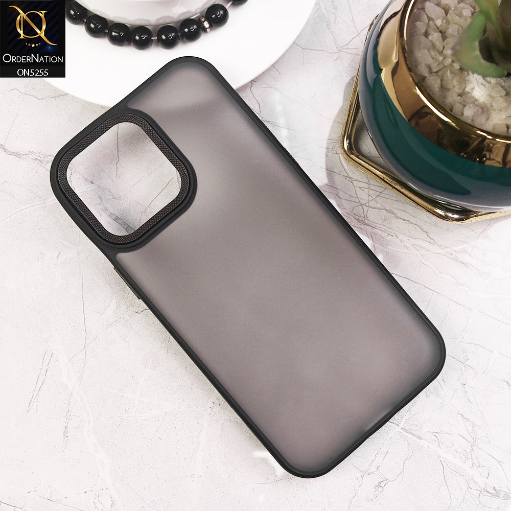 iPhone 12 Pro Max Cover - Black - New Color Translucent Matte Shockproof Soft Borders Case