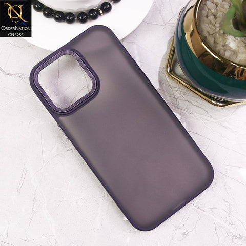 iPhone 14 Pro Max Cover - Purple - New Color Translucent Matte Shockproof Soft Borders Case