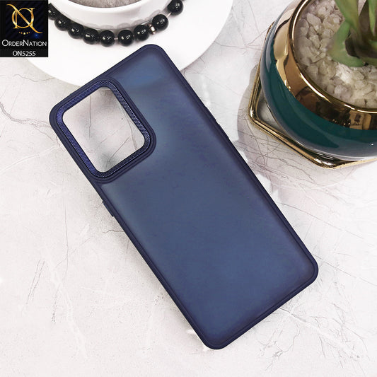 Oppo F21 Pro 4G Cover - Blue - New Color Translucent Matte Shockproof Soft Borders Case