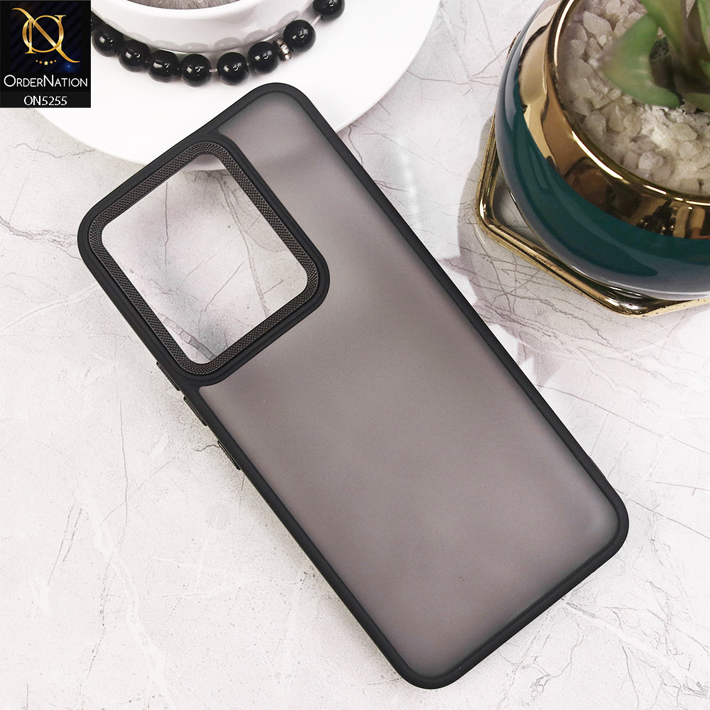 Tecno Spark 8C Cover - Black - New Color Translucent Matte Shockproof Soft Borders Case