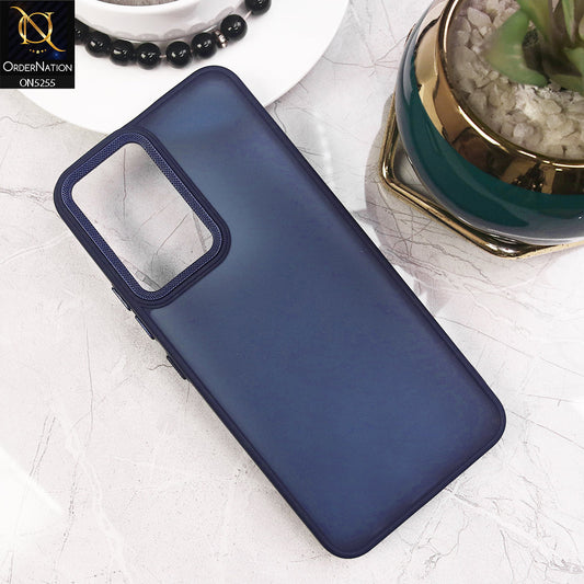 Vivo Y03 Cover - Blue - New Color Translucent Matte Shockproof Soft Borders Case