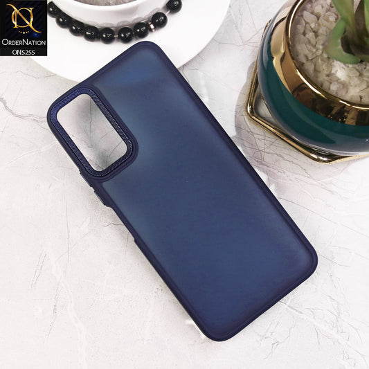 Vivo Y11s Cover - Blue - New Color Translucent Matte Shockproof Soft Borders Case