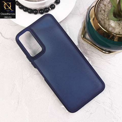 Vivo Y11s Cover - Blue - New Color Translucent Matte Shockproof Soft Borders Case