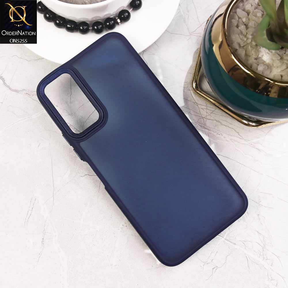 Vivo Y12a Cover - Blue - New Color Translucent Matte Shockproof Soft Borders Case