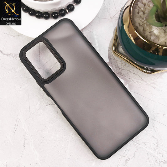 Vivo Y21a Cover - Black - New Color Translucent Matte Shockproof Soft Borders Case